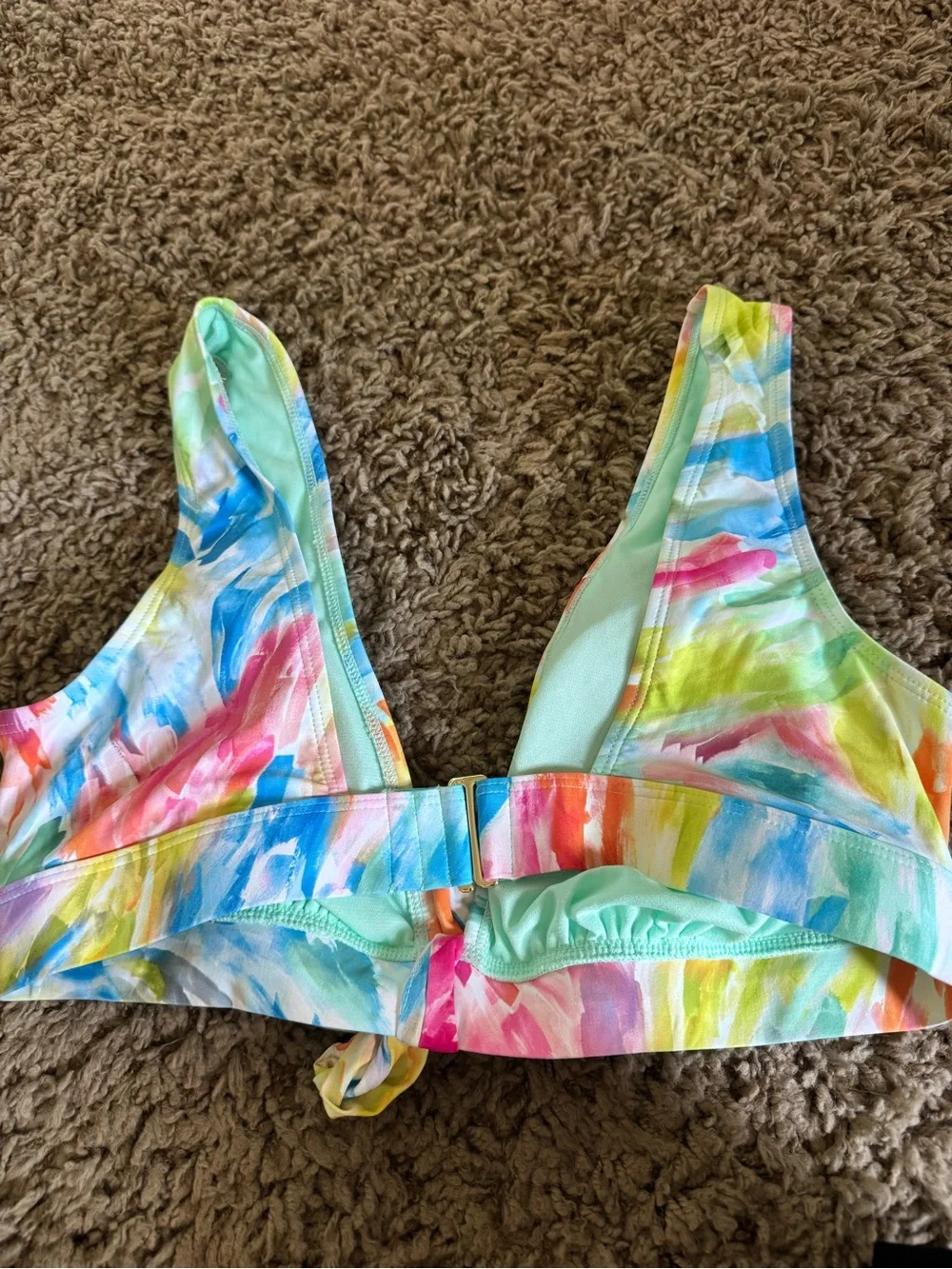Women’s Multicolor Tie-Front One-Piece Swimsuit